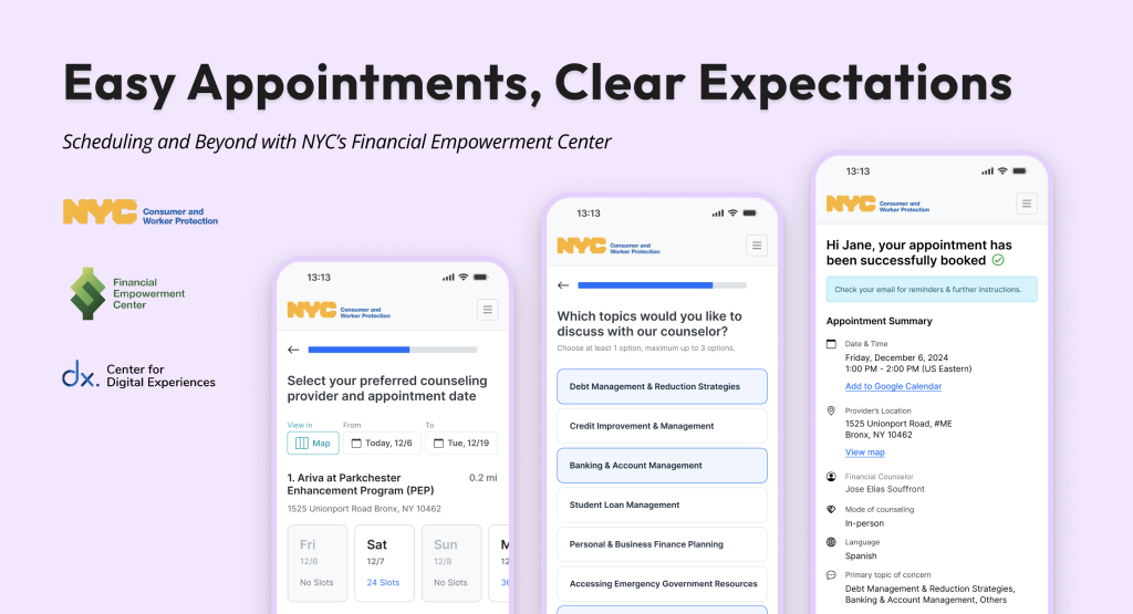 Easy Appointments, Clear Expectations- Scheduling and Beyond with NYC's Financial Empowerment Center